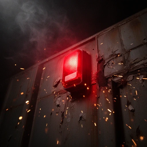 Pulsing red distress signal scatter symbol