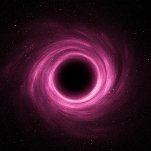 Black hole wild symbol with light bending around it